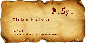 Miskov Szalvia névjegykártya